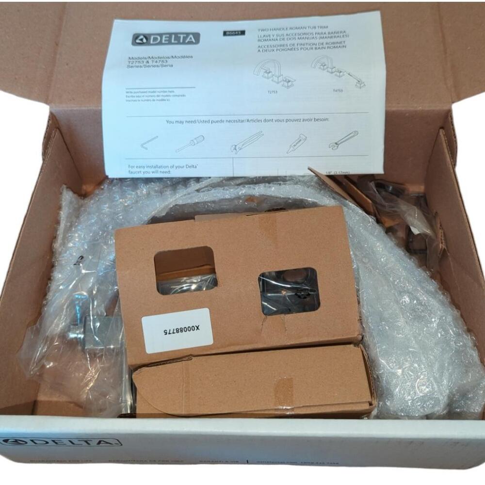 Delta T2753 Vero Deck-Mount Roman Tub Trim Kit Only in Chrome Delta Faucet